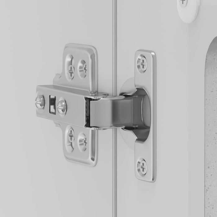 Pensile da Cucina con Porta in Vetro Lucca Grigio Cemento 853851