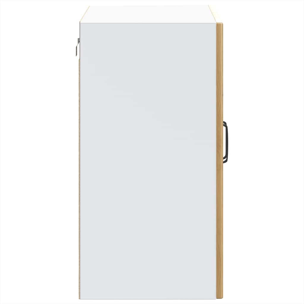 vidaXL Pensile da Cucina con Porta in Vetro Lucca Rovere Artigianale