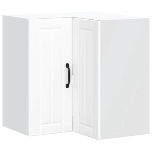 vidaXL Pensile da Cucina ad Angolo Lucca Bianco in Legno Multistrato