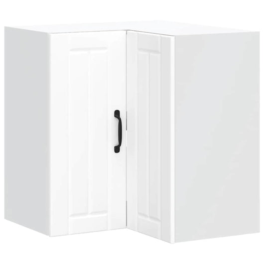 vidaXL Pensile da Cucina ad Angolo Lucca Bianco in Legno Multistrato