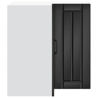 Pensile da Cucina ad Angolo Lucca Nero in Legno Multistrato 853858