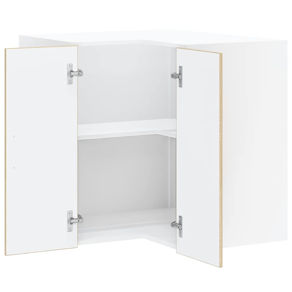 Pensile da Cucina ad Angolo-Mobile Cucina da Parete Lucca Rovere Sonoma in Truciolato