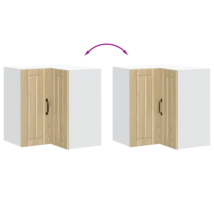 vidaXL Pensile da Cucina ad Angolo Lucca Rovere Sonoma in Truciolato