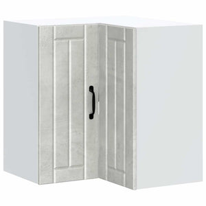 vidaXL Pensile da Cucina ad Angolo Lucca Grigio Cemento in Truciolato