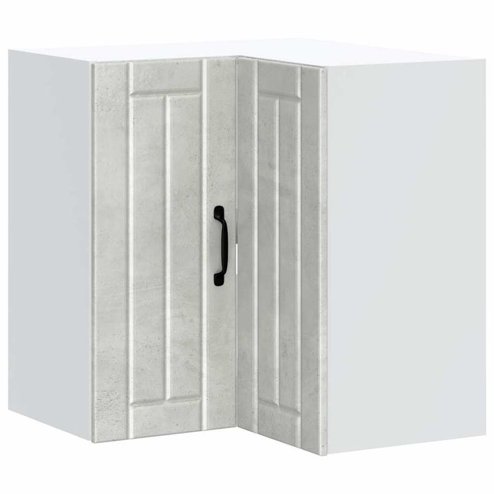 vidaXL Pensile da Cucina ad Angolo Lucca Grigio Cemento in Truciolato