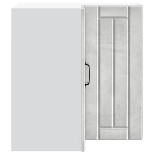 Pensile da Cucina ad Angolo-Mobile Cucina da Parete Lucca Grigio Cemento in Truciolato