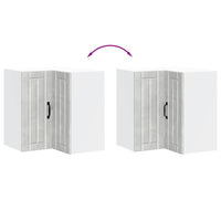 Pensile da Cucina ad Angolo-Mobile Cucina da Parete Lucca Grigio Cemento in Truciolato