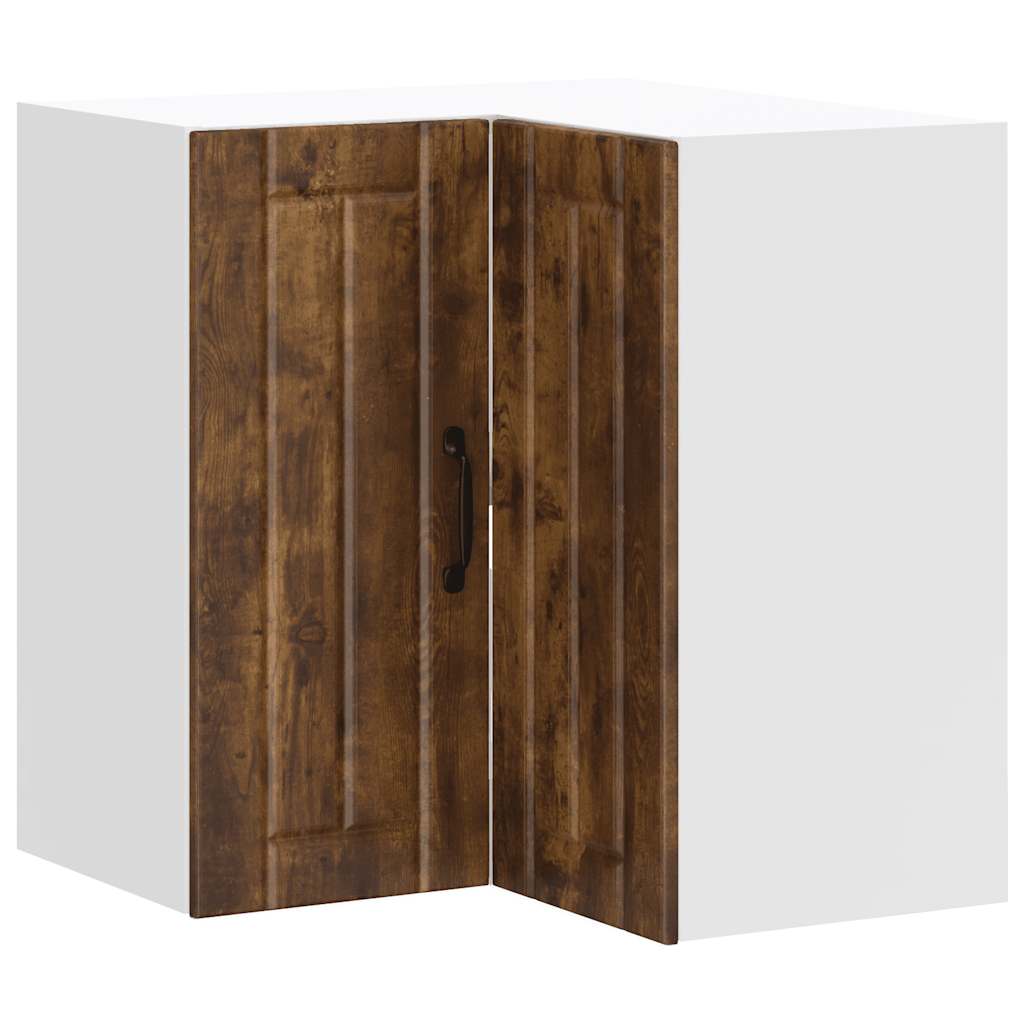 vidaXL Pensile da Cucina ad Angolo Lucca Rovere Fumo Legno Multistrato