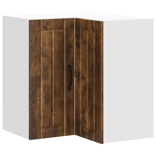 vidaXL Pensile da Cucina ad Angolo Lucca Rovere Fumo Legno Multistrato