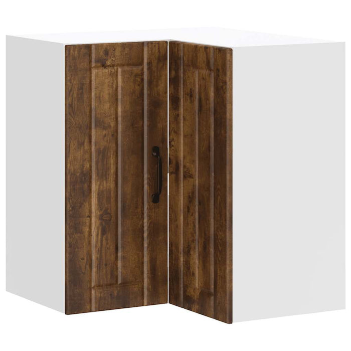 vidaXL Pensile da Cucina ad Angolo Lucca Rovere Fumo Legno Multistrato