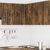 vidaXL Pensile da Cucina ad Angolo Lucca Rovere Fumo Legno Multistrato