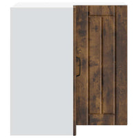 vidaXL Pensile da Cucina ad Angolo Lucca Rovere Fumo Legno Multistrato