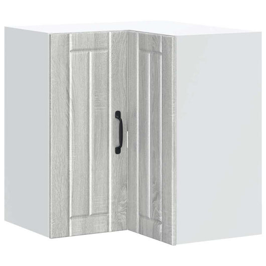 vidaXL Pensile da Cucina ad Angolo Lucca Grigio Sonoma in Truciolato