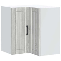 Pensile da Cucina ad Angolo-Mobile Cucina da Parete Lucca Grigio Sonoma in Truciolato