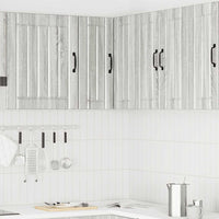 vidaXL Pensile da Cucina ad Angolo Lucca Grigio Sonoma in Truciolato