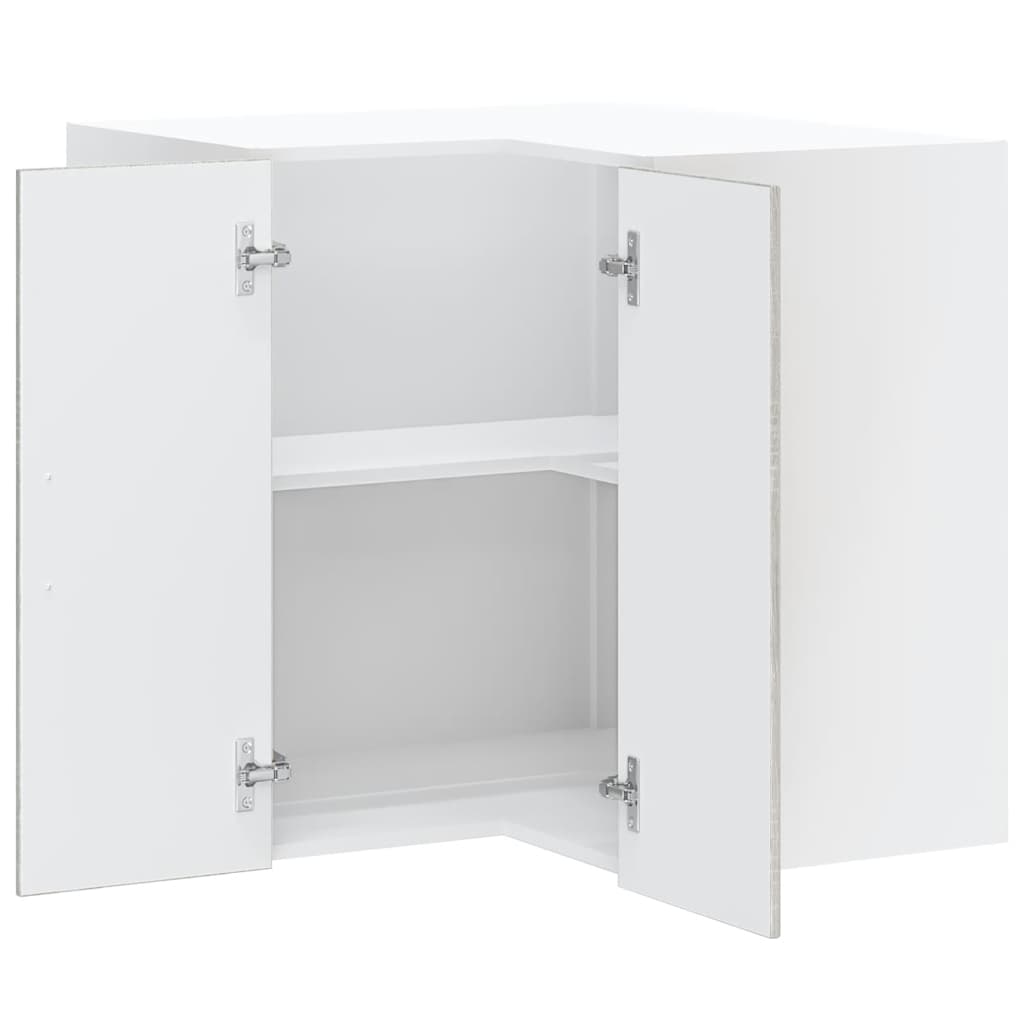 vidaXL Pensile da Cucina ad Angolo Lucca Grigio Sonoma in Truciolato