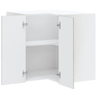 Pensile da Cucina ad Angolo-Mobile Cucina da Parete Lucca Grigio Sonoma in Truciolato