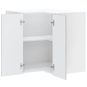 Pensile da Cucina ad Angolo-Mobile Cucina da Parete Lucca Grigio Sonoma in Truciolato