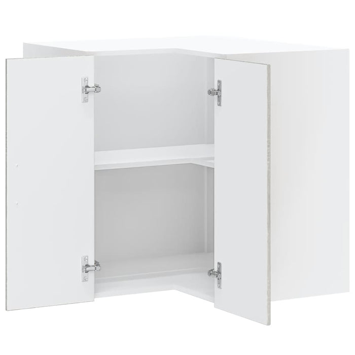 Pensile da Cucina ad Angolo-Mobile Cucina da Parete Lucca Grigio Sonoma in Truciolato