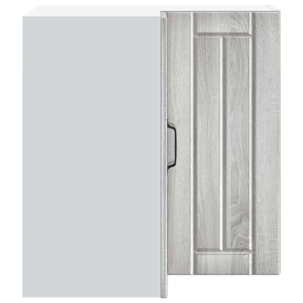 vidaXL Pensile da Cucina ad Angolo Lucca Grigio Sonoma in Truciolato