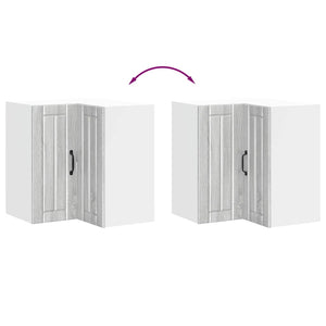 vidaXL Pensile da Cucina ad Angolo Lucca Grigio Sonoma in Truciolato