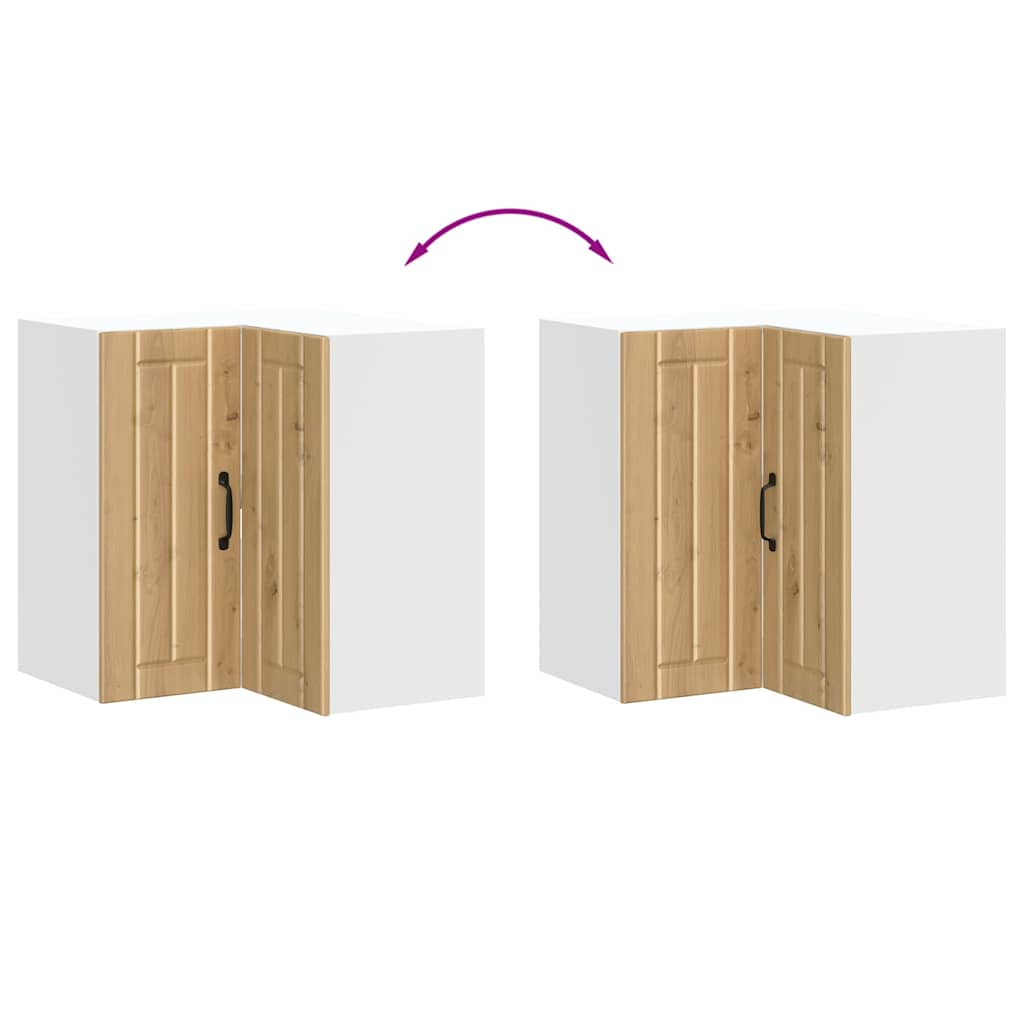 Pensile da Cucina ad Angolo Lucca Rovere Artigianale Truciolato 853866