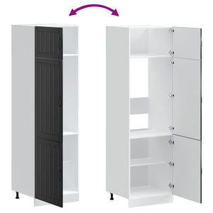 vidaXL Armadio da Cucina Lucca Nero in Legno Multistrato