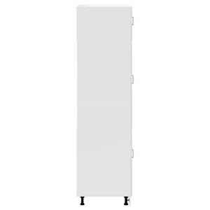 Armadio da Cucina Lucca Bianco Lucido in Legno Multistrato 853869