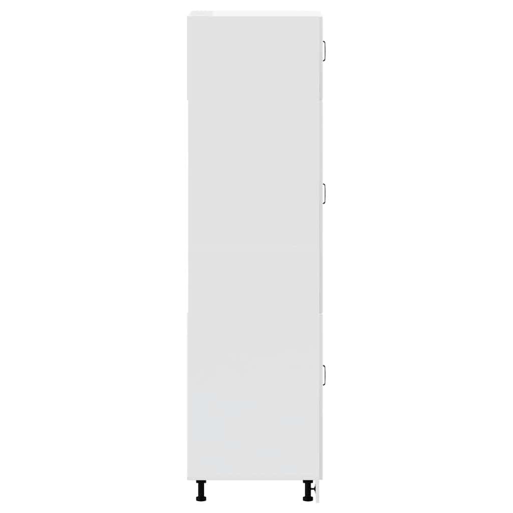 Armadio da Cucina-Credenza da Cucina Lucca Bianco Lucido in Legno Multistrato