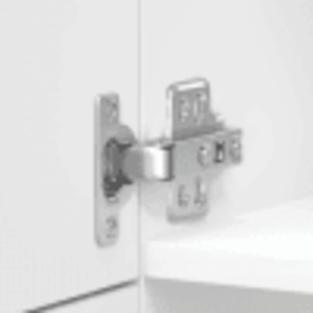 Armadio da Cucina-Credenza da Cucina Lucca Bianco Lucido in Legno Multistrato