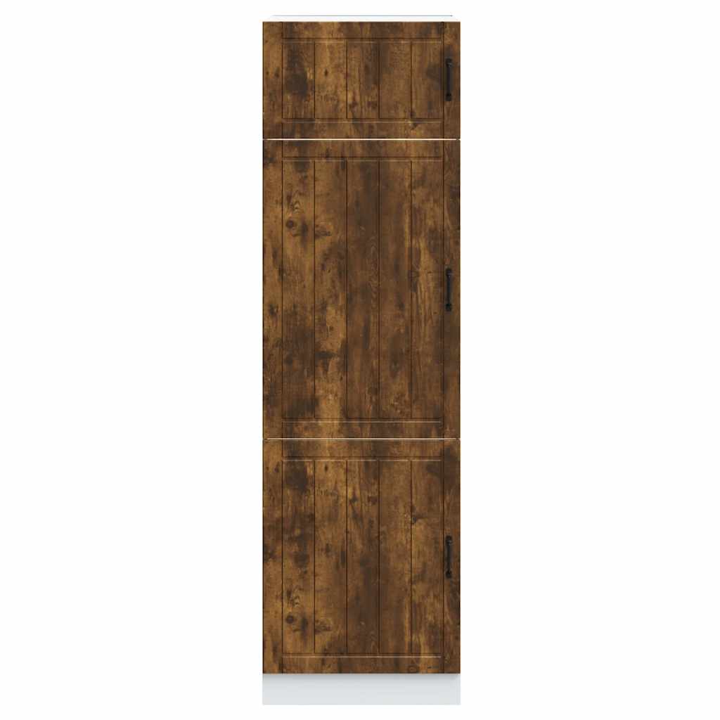 Armadio da Cucina Lucca Rovere Fumo in Legno Multistrato 853872