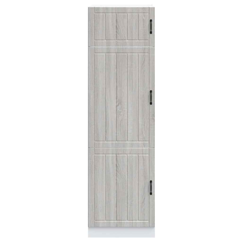 Armadio da Cucina Lucca Grigio Sonoma in Legno Multistrato 853873