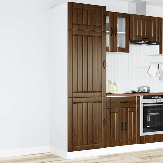 vidaXL Armadio da Cucina Lucca Rovere Marrone in Legno Multistrato