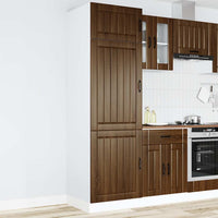 Armadio da Cucina-Credenza da Cucina Lucca Rovere Marrone in Legno Multistrato