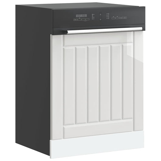 Pannello Lavastoviglie Lucca Bianco Lucido in Legno Multistrato 853899