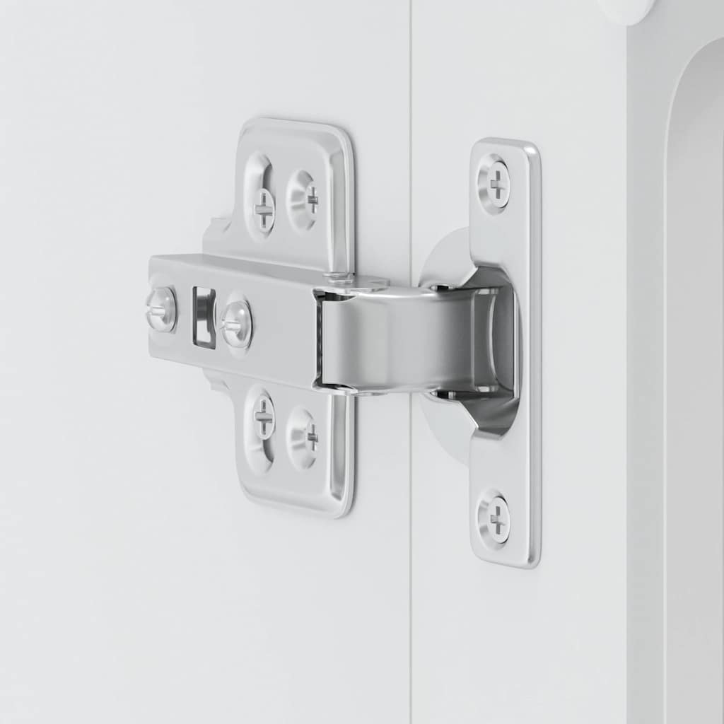 vidaXL Pensile da Cucina con Porta in Vetro Lucca Bianco Truciolato