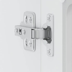 vidaXL Pensile da Cucina con Porta in Vetro Lucca Bianco Truciolato