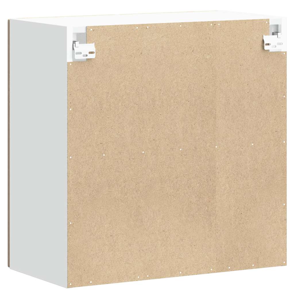 vidaXL Pensile da Cucina con Porta in Vetro Lucca Rovere Sonoma