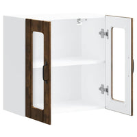 Pensile da Cucina con Porta in Vetro Lucca Rovere Fumo 853912