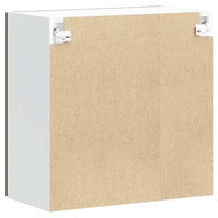 Pensile da Cucina con Porta in Vetro-Mobile Cucina da Parete Lucca Rovere Marrone 538356