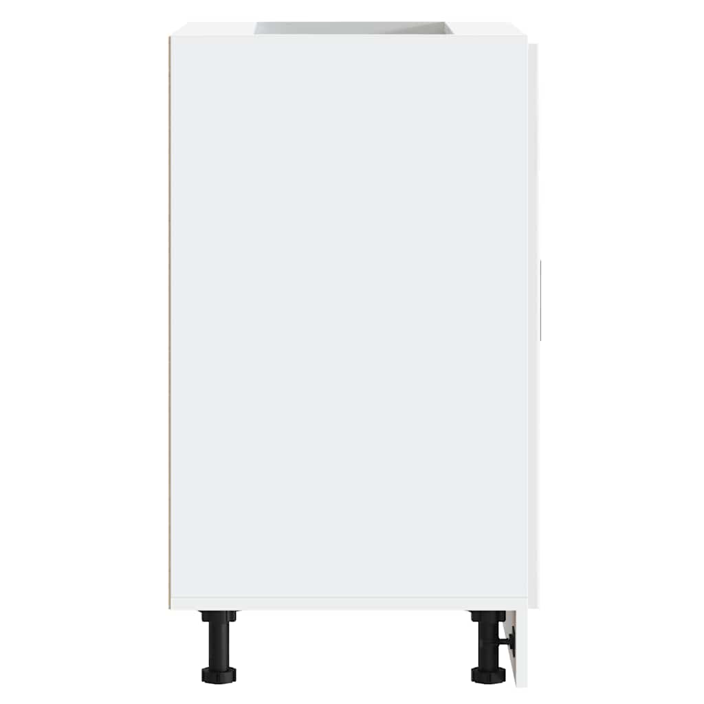 Base da Cucina-Mobile Base da Cucina Porto Bianco Lucido in Legno Multistrato 592057