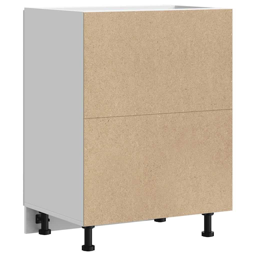 vidaXL Base da Cucina Porto Bianco Lucido in Legno Multistrato