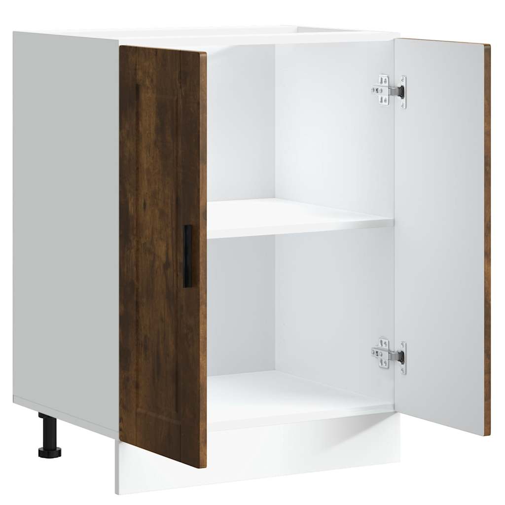 Base da Cucina Porto Rovere Fumo in Legno Multistrato 853922