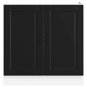 Mobile base lavello Porto Nero 80x46x81,5cm Legno Multistrato 853928