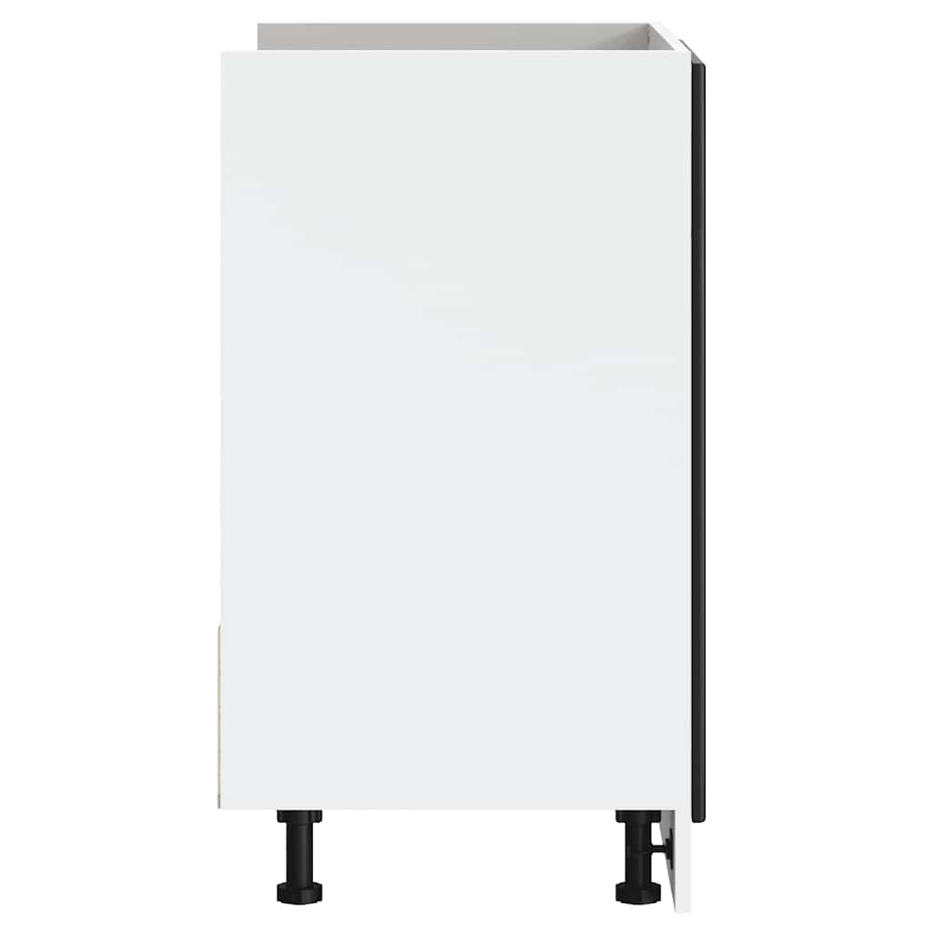 Mobile base lavello-Armadietto da bagno Porto Nero 80x46x81,5cm Legno Multistrato