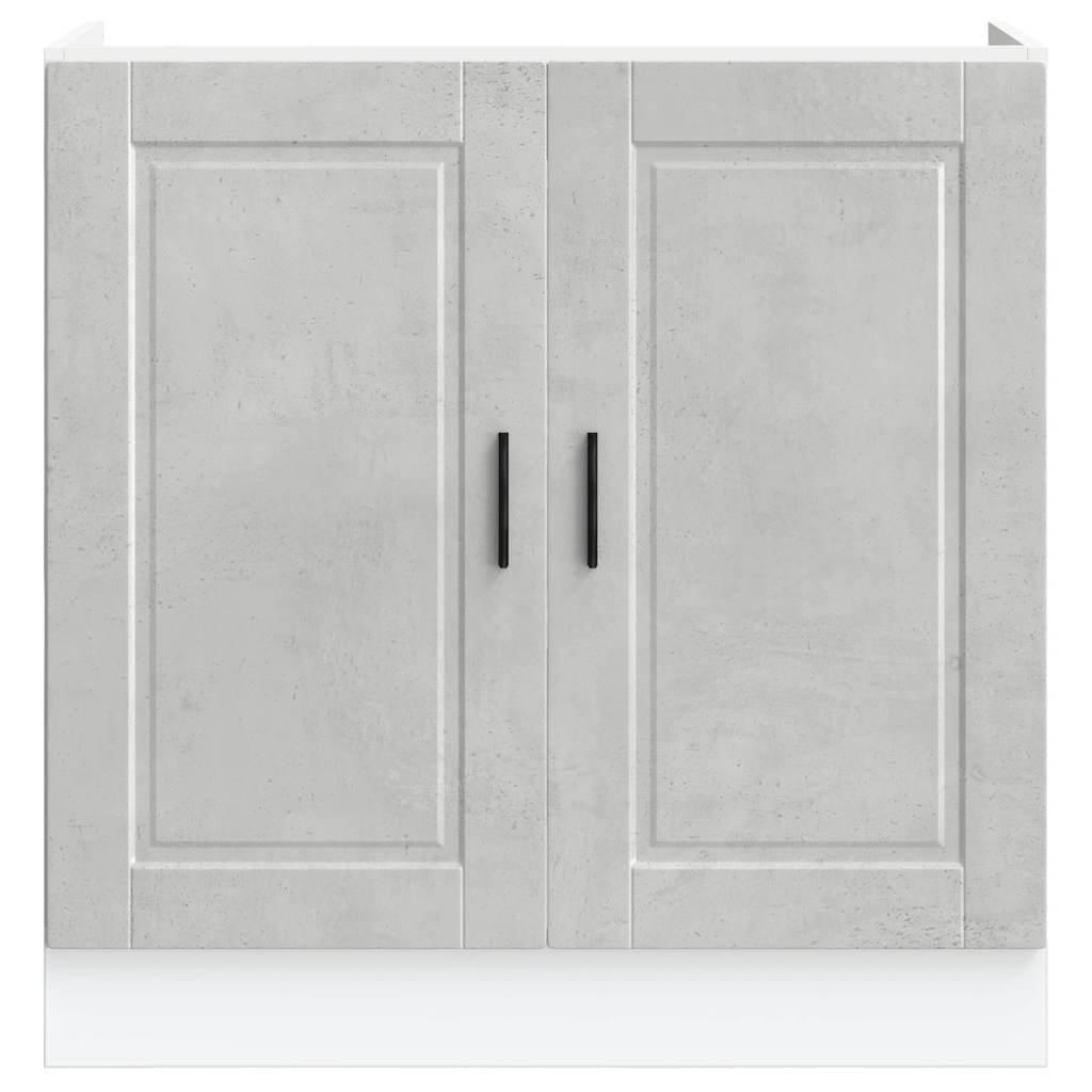 Mobile base lavello Porto Grigio Cemento 80x46x81,5 cm 853931