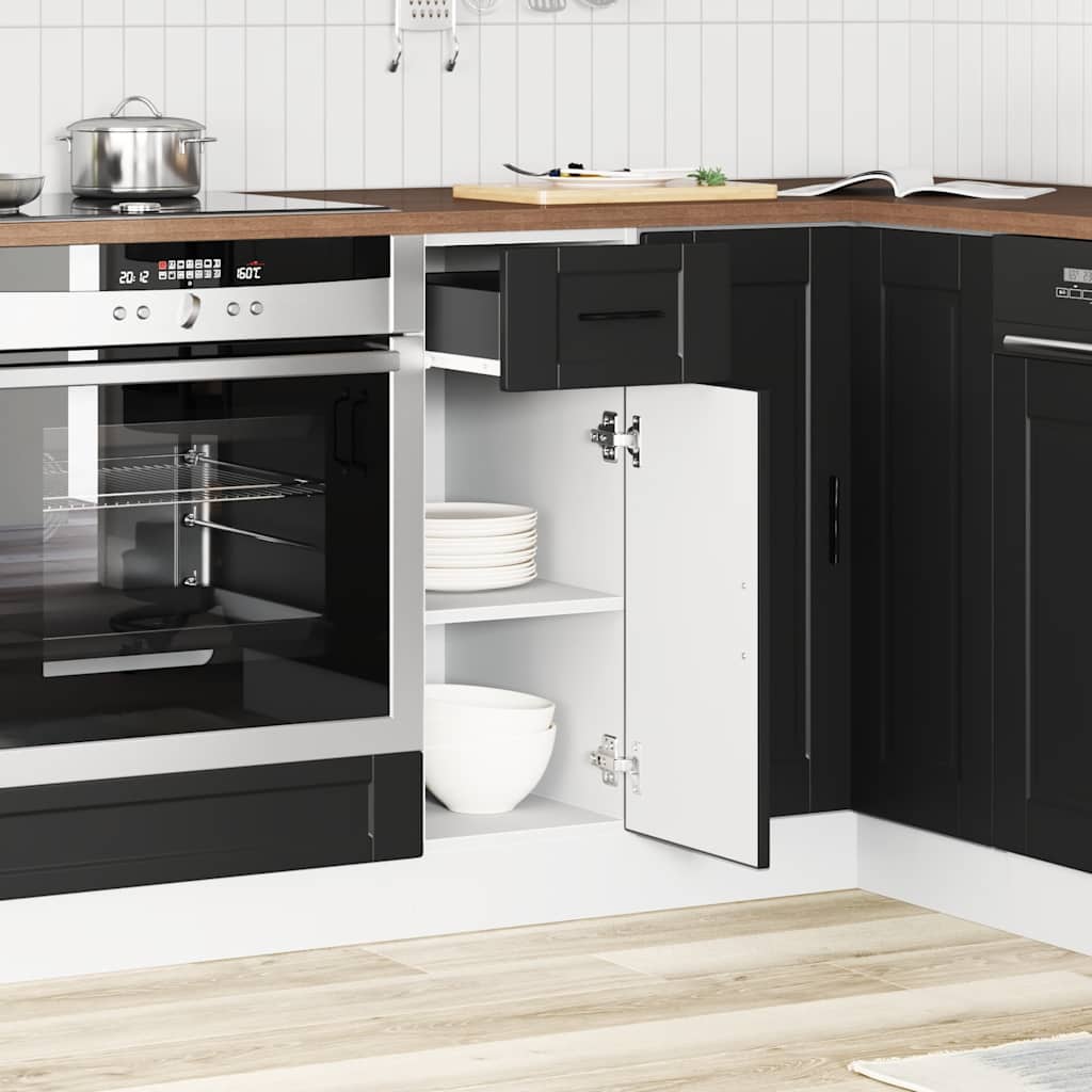 vidaXL Base da Cucina Porto Nero in Legno Multistrato