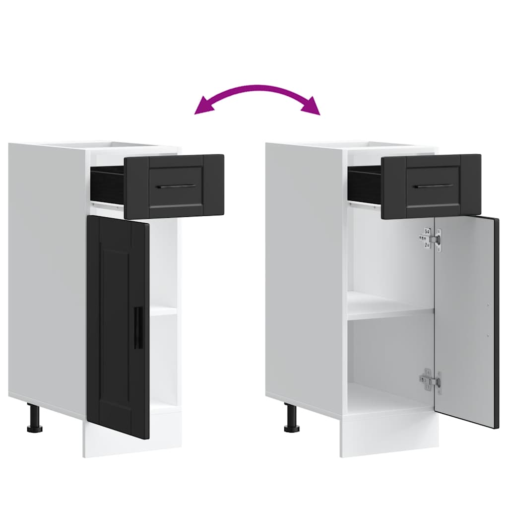 vidaXL Base da Cucina Porto Nero in Legno Multistrato