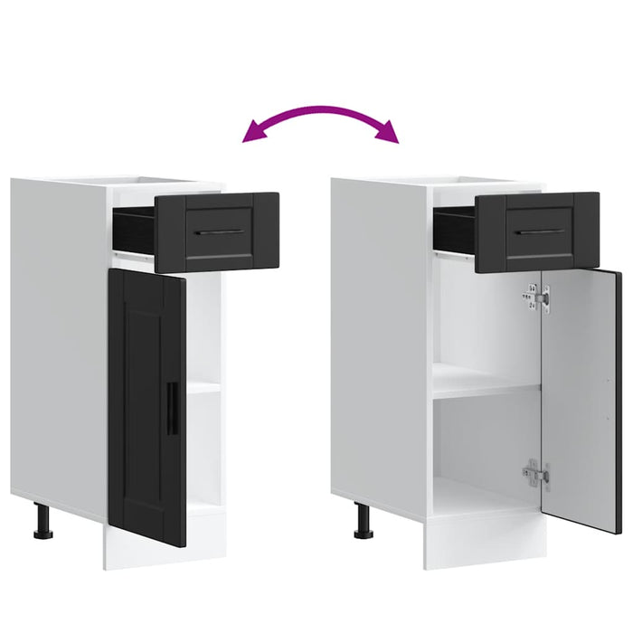 vidaXL Base da Cucina Porto Nero in Legno Multistrato