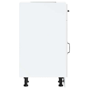 vidaXL Base da Cucina Porto Bianco Lucido in Legno Multistrato